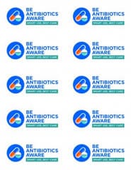 Stickers: Be Antibiotics Aware, Smart Use, Best Care
