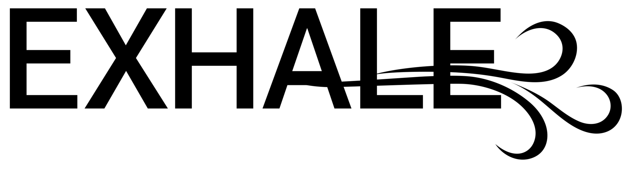EXHALE logo in black