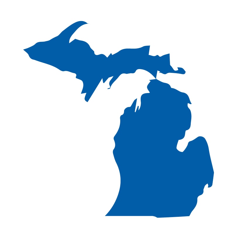 Graphic of the state of Michigan