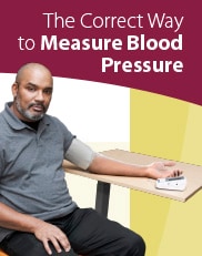 The correct way to measure blood pressure.