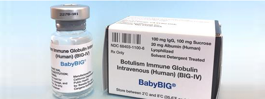 BabyBIG® is approved by the U.S. Food and Drug Administration for the treatment of infant botulism types A and B.