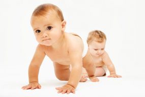Photo: Two crawling babies
