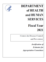 FY 2021 CDC Congressional Justification cover page