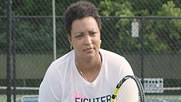 Carletta playing tennis