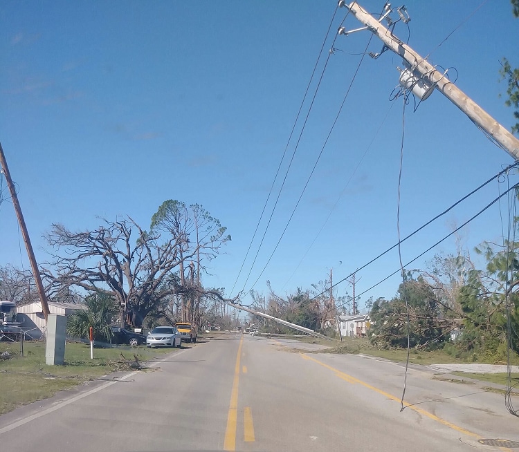 Photo of devastation in Panama City, Florida from Hurricane Michael