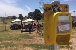 Photo of a sunscreen dispenser in El Paso, Texas