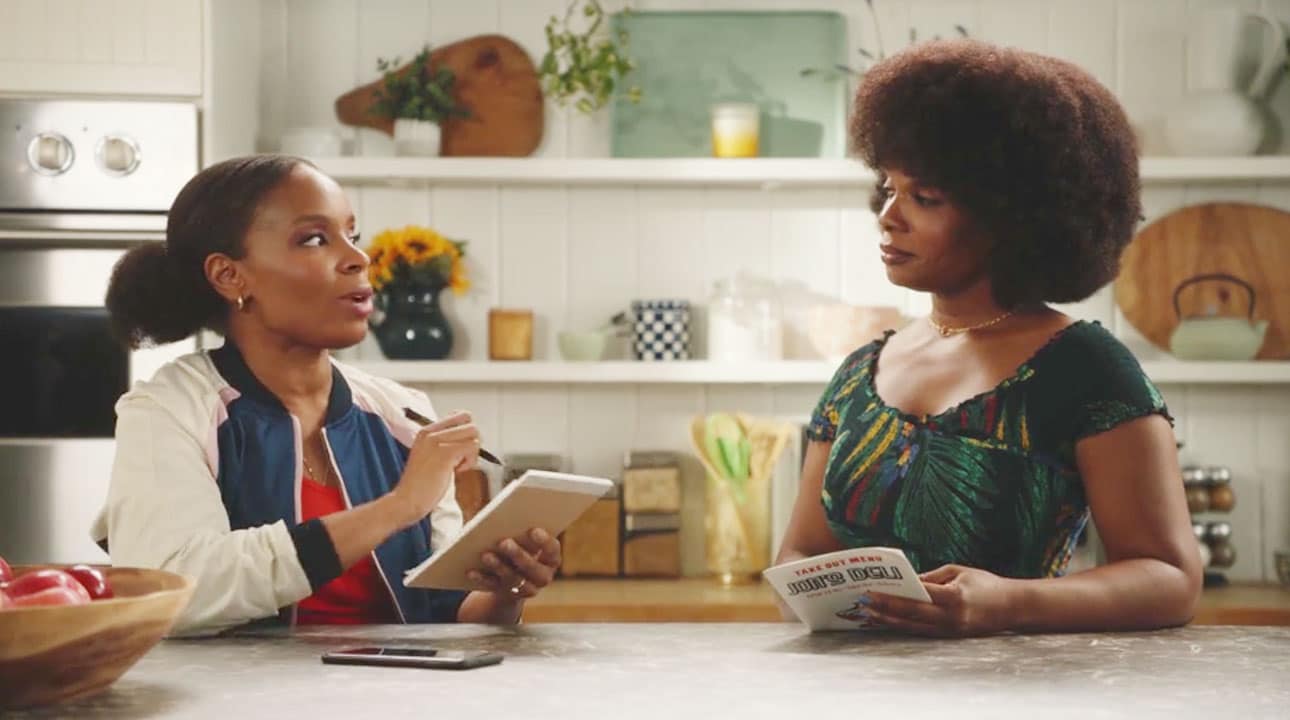 Amber Ruffin talking with her sister Lacey