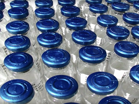Bottles of vaccine