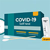 Covid-19 self test kit illustration