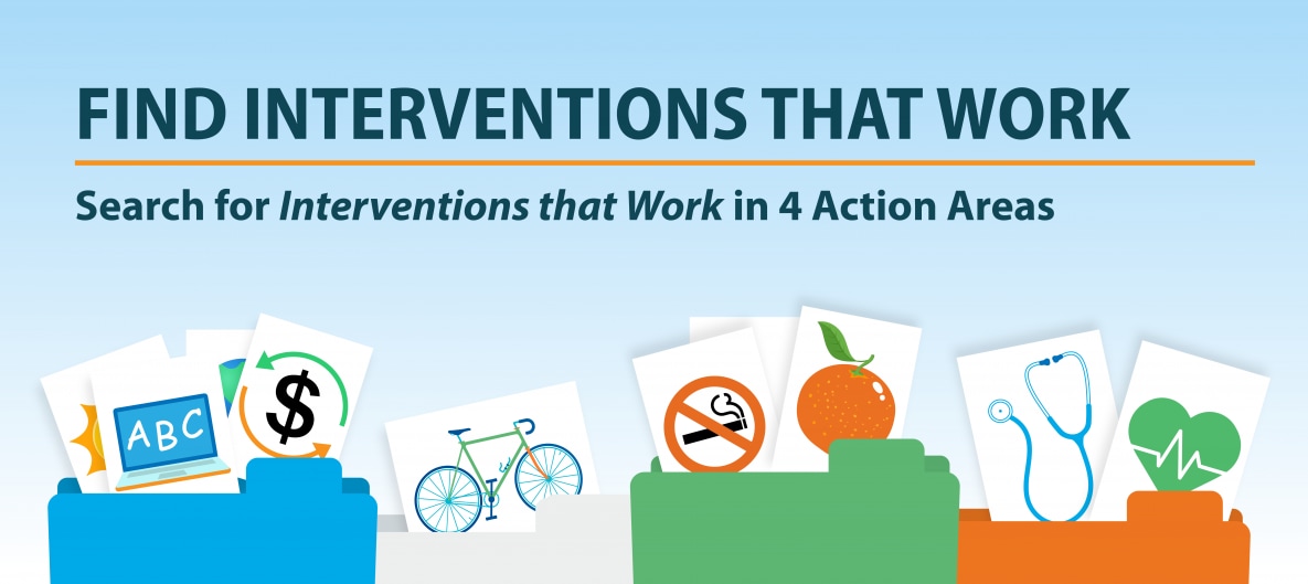 Find interventions that work - Search in 4 Action Areas