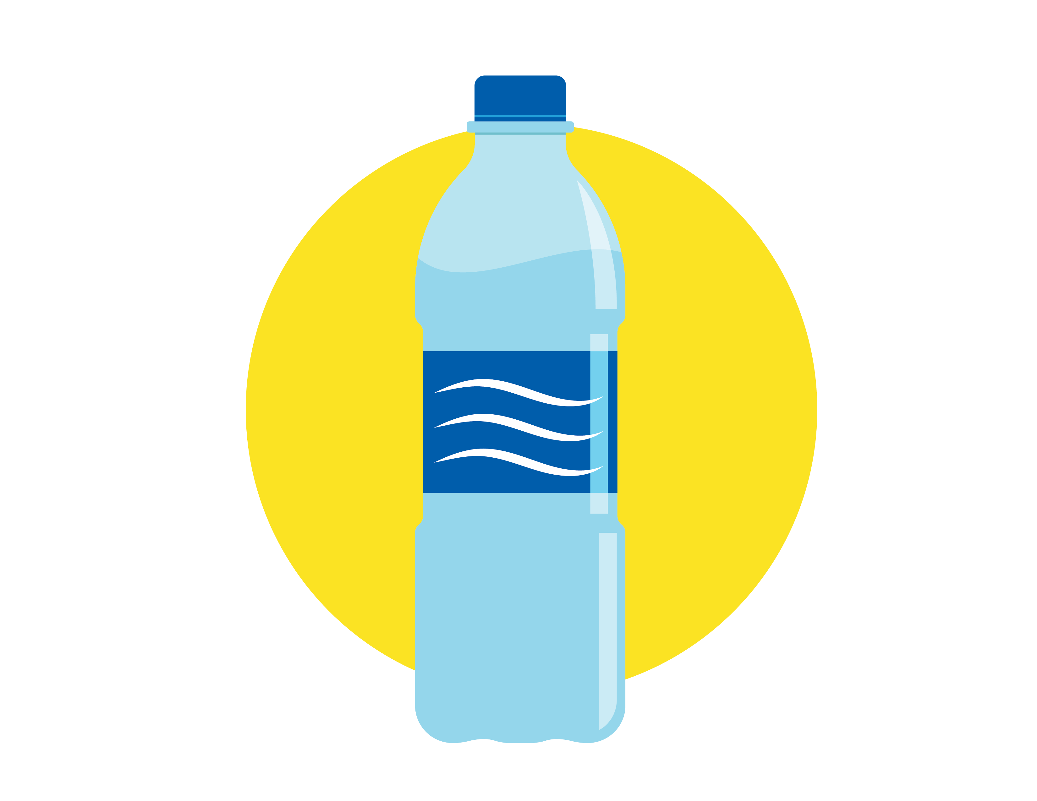 Graphic of a bottle of water.