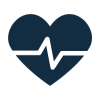 Heart with heart rate icon