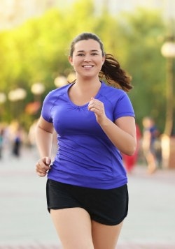 Woman jogging for exercise 