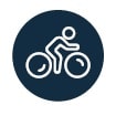 icon of person riding bicycle