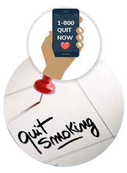 quit smoking written on calendar