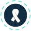 icon of ribbon for cancer awareness