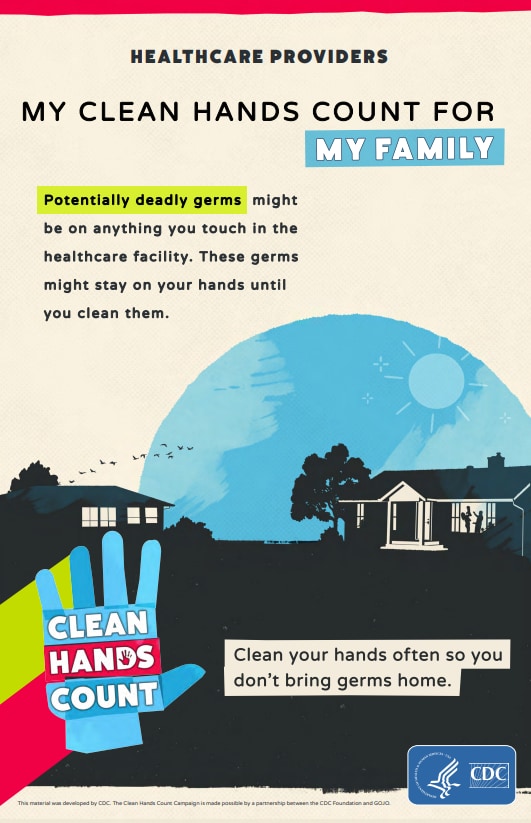 Small image of My Clean Hands Count For My Family Poster.