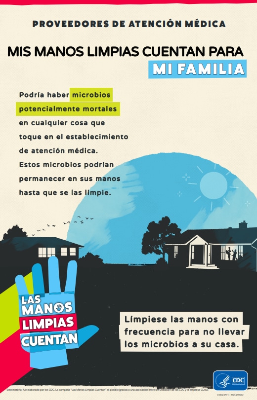 Small image of My Clean Hands Count for My Family Poster (Spanish).