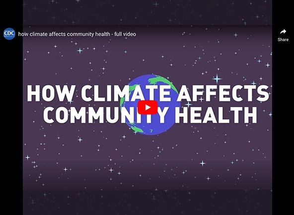 intro screen from a climate and health video