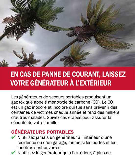 screenshot of generator safety(french) pdf