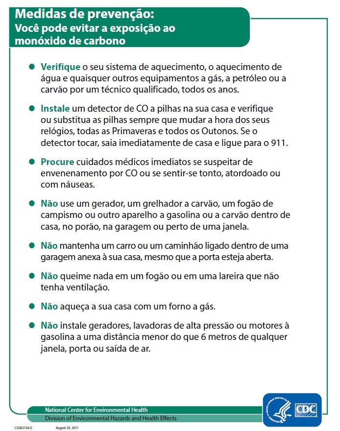 CO Prevention Guidelines Portuguese Cover