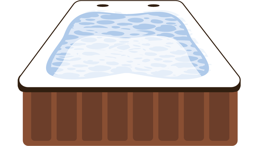 Illustration of a hot tub.