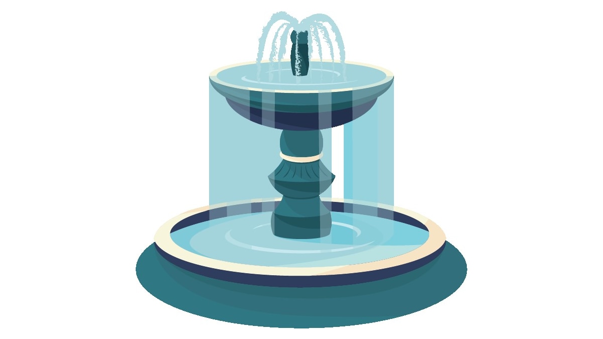 Illustration of a decorative fountain.