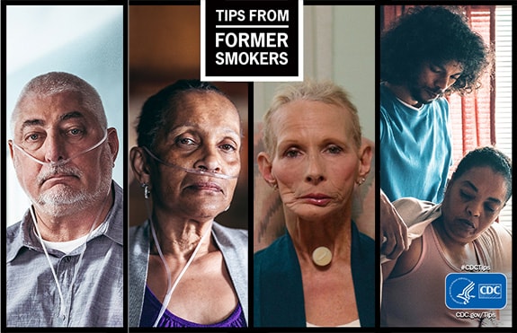 Collage of former smokers who shared their stories