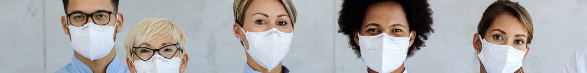 medical experts wearing facemasks