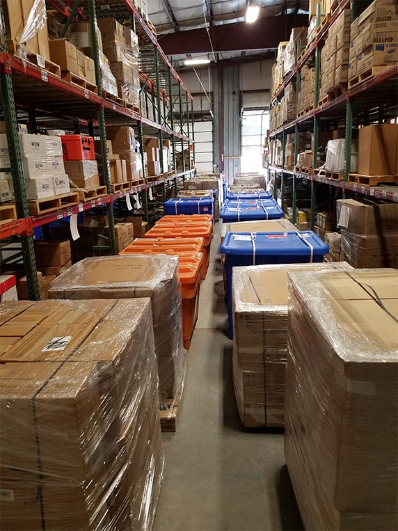 Warehouse filled with boxes