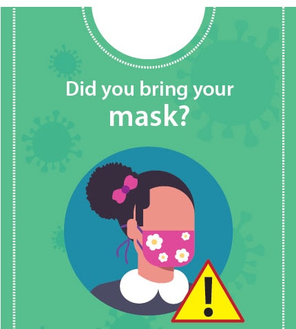 Did you bring your mask? - girl illustration​​