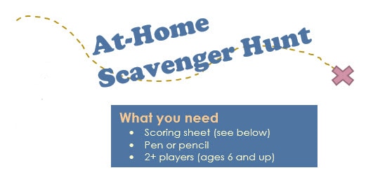 At-Home Scavenger Hunt game