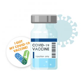 illustration of vaccine vial for covid-19