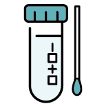 illustration of vial and nose swab