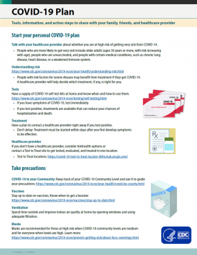 Vista en miniatura del PDF Su plan de respuesta al COVID-19