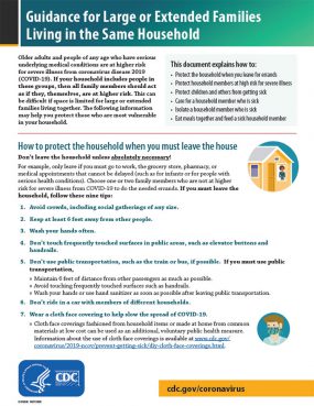 Guidance for Large or Extended Families Living in the Same Household