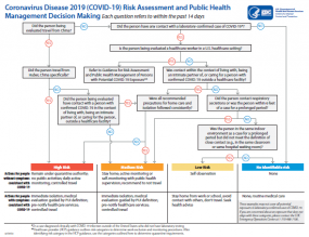 Coronavirus Disease 2019 (COVID-19) Risk Assessment and Public Health Management Decision Making Flow Chart