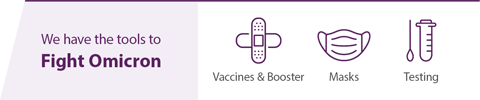 Tenemos las herramientas para combatir la variante ómicron: las vacunas y dosis de refuerzo, las mascarillas y las pruebas de detección.
