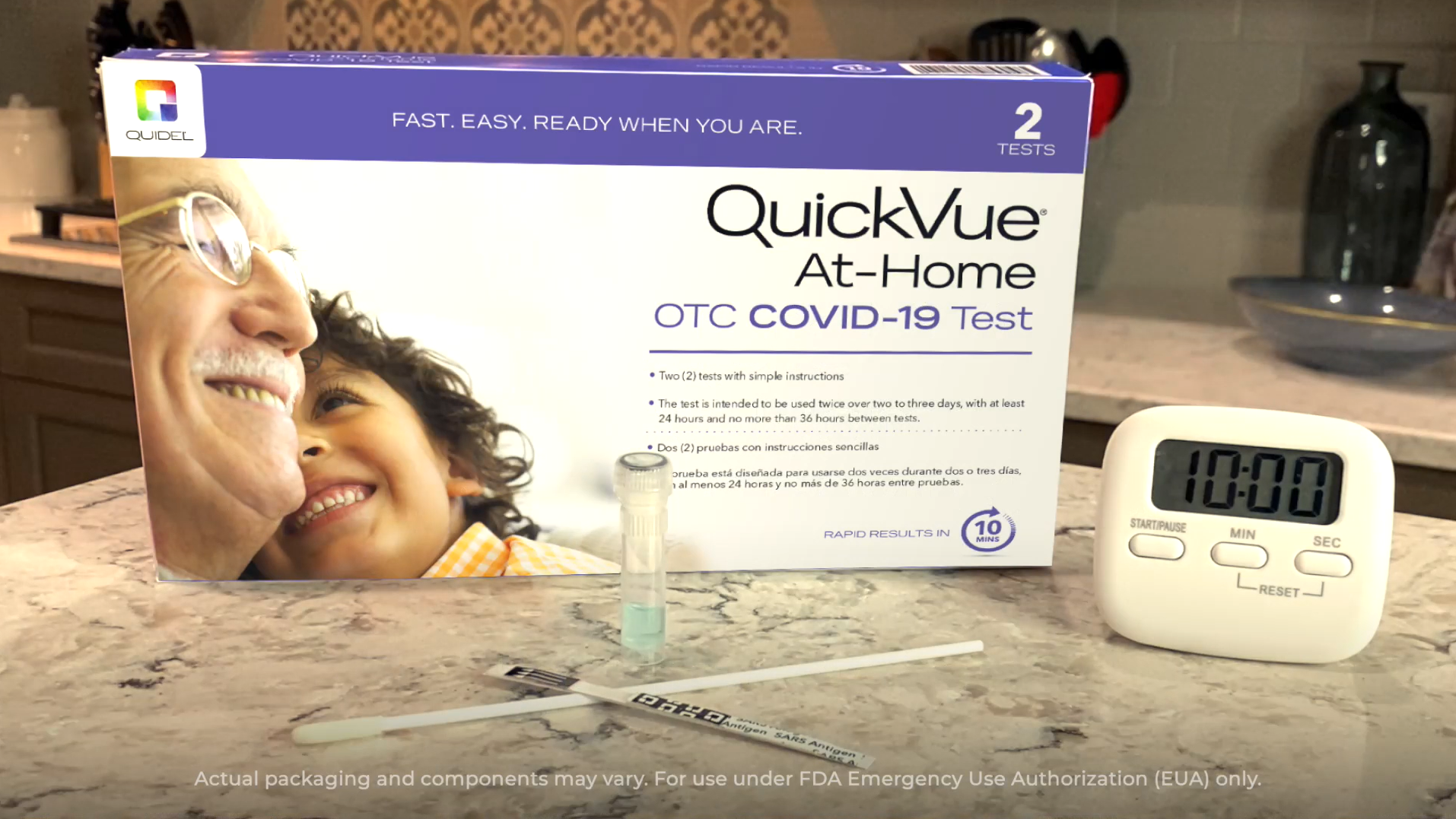 hình thu nhỏ - video hướng dẫn tự xét nghiệm của QuickVue