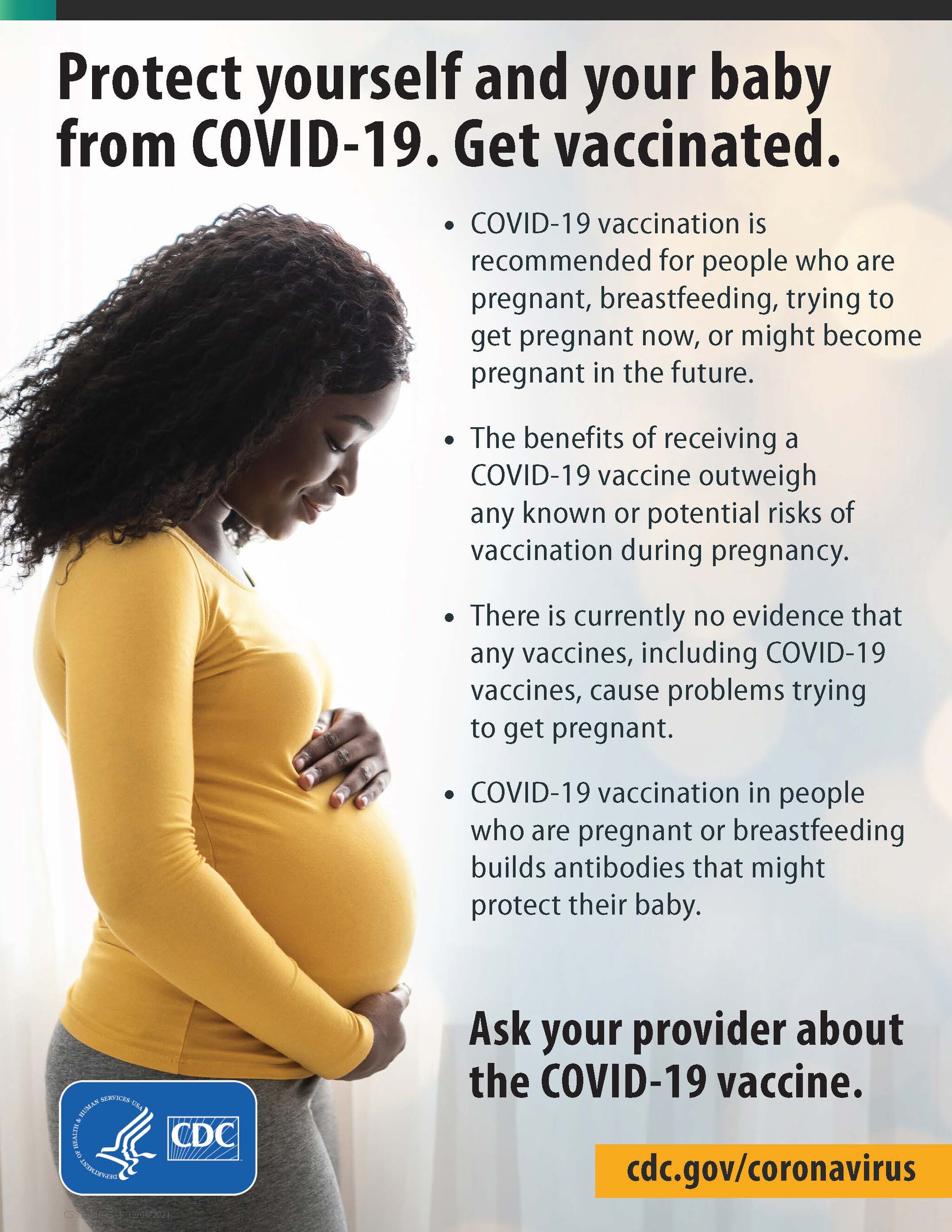 Protect yourself and your baby. Get vaccinated.