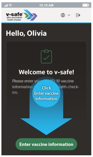 screenshot - v-safe how to 04 enter vaccine info