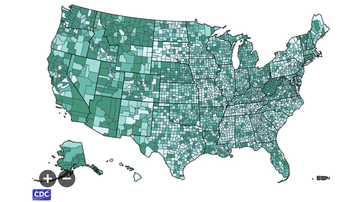 U.S. Map with Counties