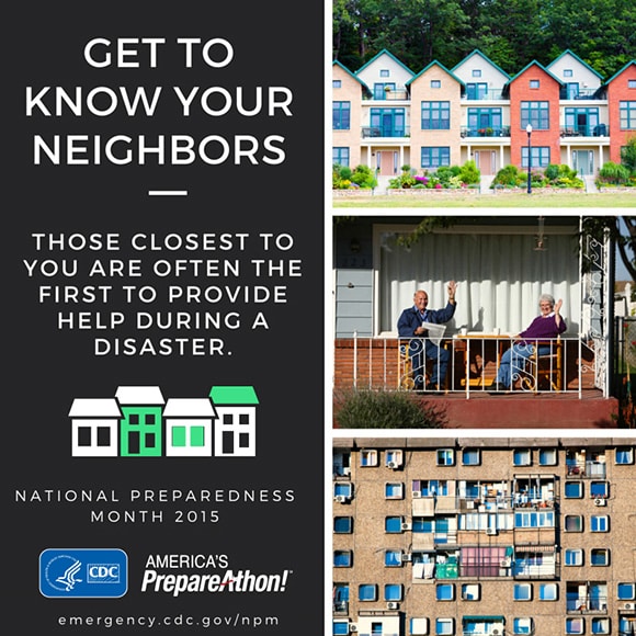 know your neighbors preparedness graphic