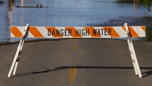high water flooding sign in colorado