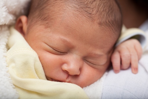 Photo of an infant sleeping