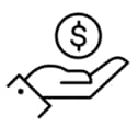 graphic of hand and money sign
