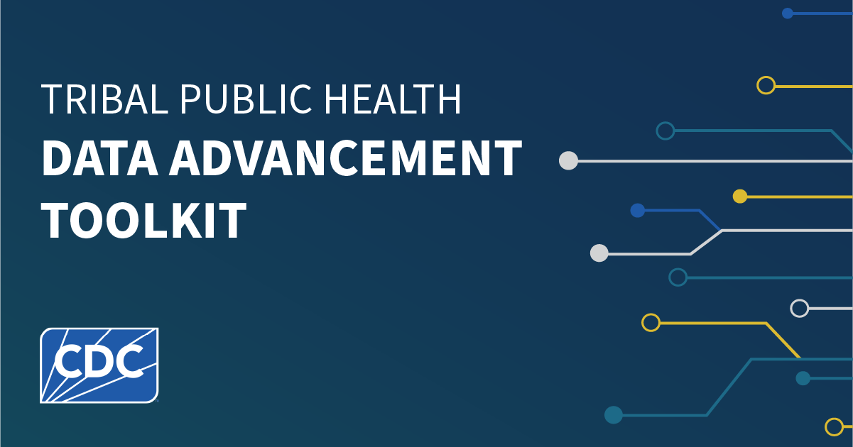 Graphic with the words "Tribal Public Health Data Advancement Toolkit" and CDC logo.