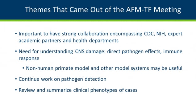 Themes that came out of the AFM Taskforce meeting