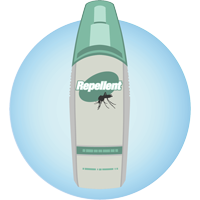 A bottle of insect repellent.