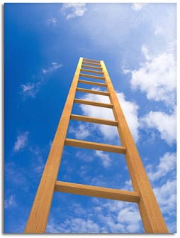 Ladder going up into the sky.